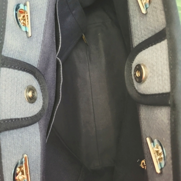 Chanel Deauville Denim Tote Bag Retro Blue Navy - Picture 4 of 7